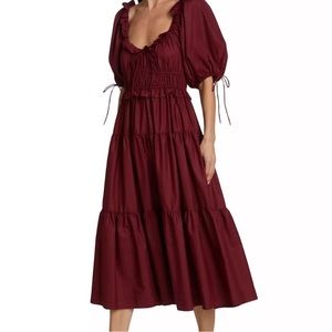En Saison puff sleeve midi dress